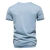 A heavyweight cross-border men's short-sleeved sporty trend for summer, a new all-cotton high-end business casual solid-color T-shirt and top for young people details Picture